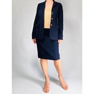 A-K-R-I-S Womans Skirt Wool Blend Blue Size 6 US